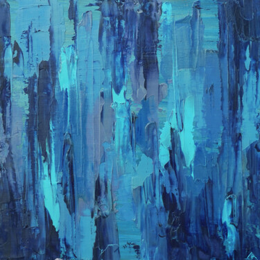 Painting titled "The Blue" by Elena Dundukova, Original Artwork, Oil