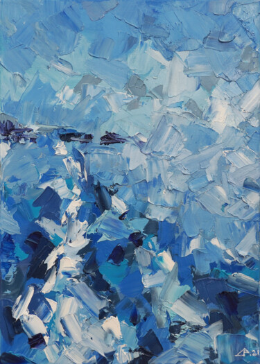 Painting titled "Cold ice of the Bai…" by Elena Dundukova, Original Artwork, Oil