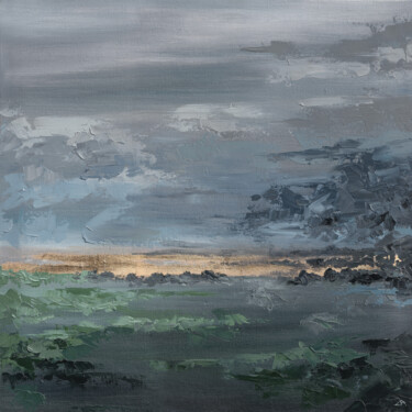Painting titled "Sunrise" by Elena Dundukova, Original Artwork, Oil