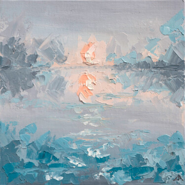 Pittura intitolato "Reflections.Sun." da Elena Dundukova, Opera d'arte originale, Olio