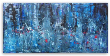 Painting titled "Lights in the rain" by Elena Ferro, Original Artwork, Acrylic