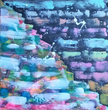 Peinture intitulée "Candy rain" par Elena Flying, Œuvre d'art originale, Acrylique Monté sur Châssis en bois