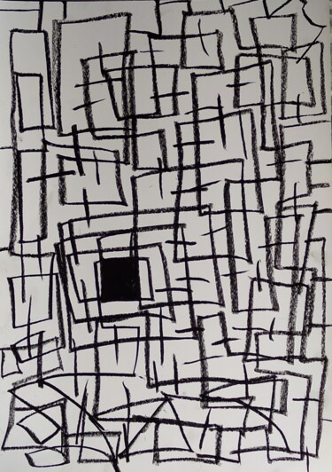 Dessin intitulée "Maze" par Elena Flying, Œuvre d'art originale, Pastel