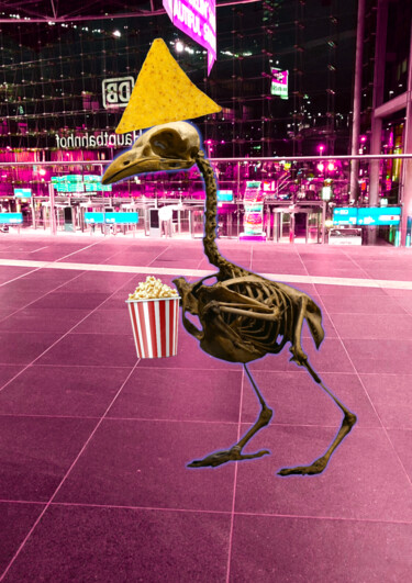 Digital Arts titled "Ostrich Poco" by Elena Flying, Original Artwork, Photo Montage