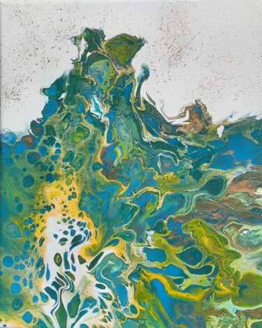 Painting titled "Fluid art" by Elena Galeeva, Original Artwork, Acrylic