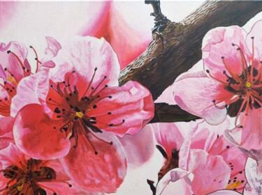 Malerei mit dem Titel "Sakura" von Elena Galeeva, Original-Kunstwerk, Acryl