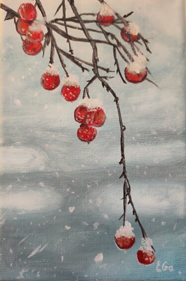 Картина под названием "Вкус Зимы" - Elena Galeeva, Подлинное произведение искусства, Акрил
