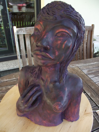 Sculpture titled "La ferita dell'Amaz…" by Artemissia, Original Artwork, Terra cotta