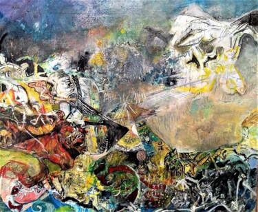 Painting titled "Revelation accordin…" by Elena Gaston-Nicolas, Original Artwork, Oil