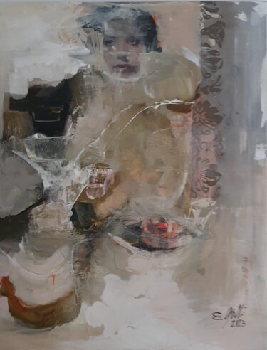 Painting titled "Sueño y realidad" by Elena Gatti, Original Artwork, Acrylic