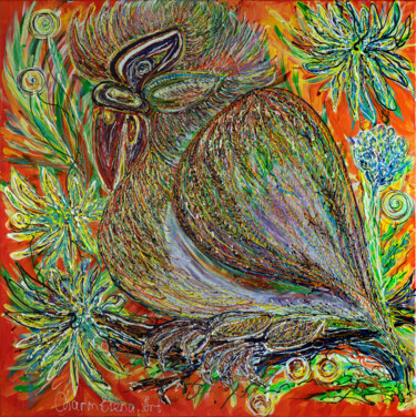 Malerei mit dem Titel "Gorgeous parrot Ale…" von Elena Giersch (Charmelena.Art), Original-Kunstwerk, Acryl