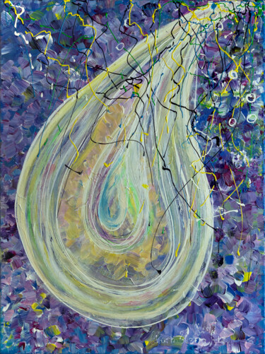 Pintura intitulada "Sensual water drop" por Elena Giersch (Charmelena.Art), Obras de arte originais, Acrílico