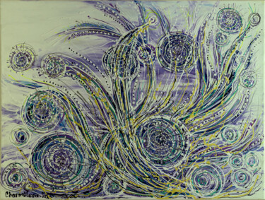 Painting titled "Patterns of frost p…" by Elena Giersch (Charmelena.Art), Original Artwork, Acrylic