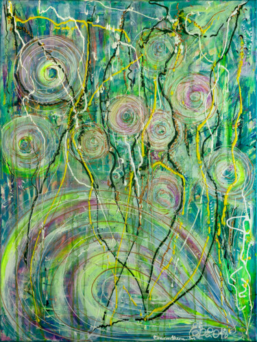 Schilderij getiteld "Poetry of the rain." door Elena Giersch (Charmelena.Art), Origineel Kunstwerk, Acryl