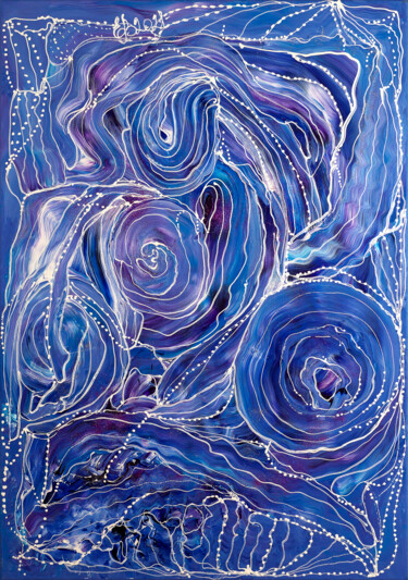 Painting titled "Clouds dancing in t…" by Elena Giersch (Charmelena.Art), Original Artwork, Acrylic