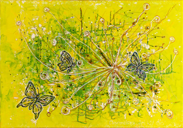 Malerei mit dem Titel "Butterflies giving…" von Elena Giersch (Charmelena.Art), Original-Kunstwerk, Acryl