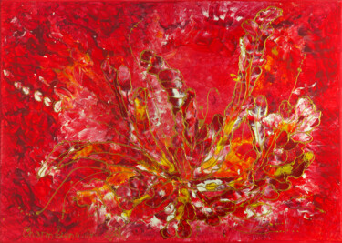 Painting titled "RED.1- passion and…" by Elena Giersch (Charmelena.Art), Original Artwork, Acrylic