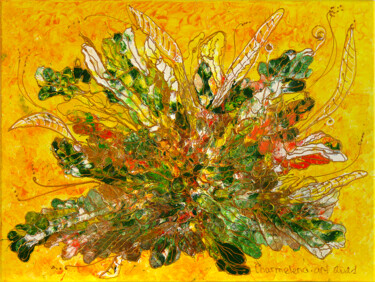 Картина под названием "Yellow. 1. Cheerful…" - Elena Giersch (Charmelena.Art), Подлинное произведение искусства, Акрил