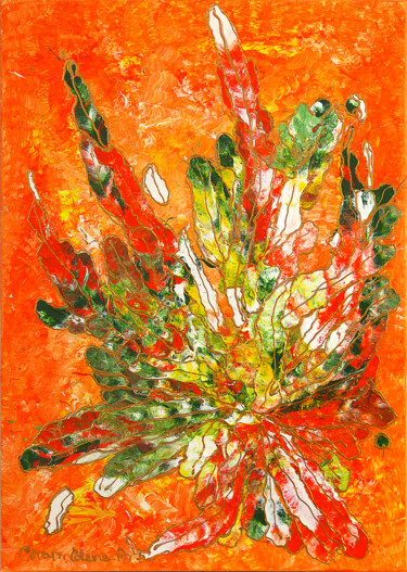 Картина под названием "Orange. Prosperity,…" - Elena Giersch (Charmelena.Art), Подлинное произведение искусства, Акрил