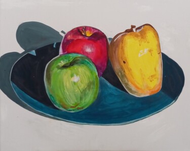 Painting titled "Still life with thr…" by Elena Giger, Original Artwork, Acrylic