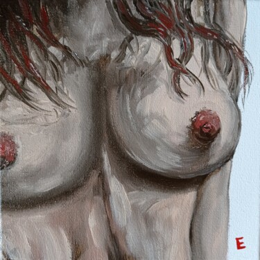 Malerei mit dem Titel "Women's breasts" von Elena Grigorenko, Original-Kunstwerk, Öl