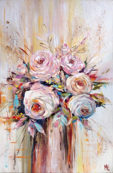 Peinture intitulée "Bouquet of happiness" par Elena Hontar, Œuvre d'art originale, Huile