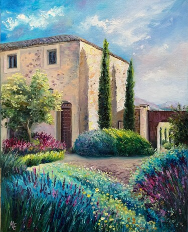 Painting titled "Sunny day in Proven…" by Elena Hontar, Original Artwork, Oil