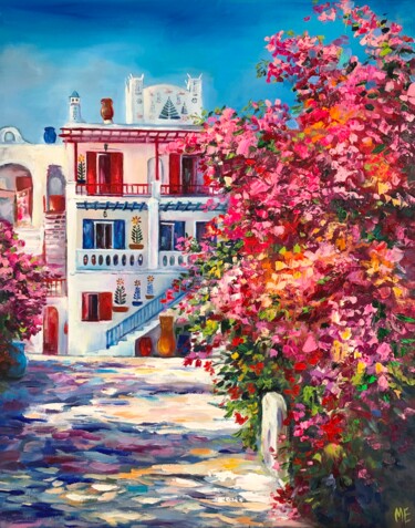 Malerei mit dem Titel "Bright summer" von Elena Hontar, Original-Kunstwerk, Öl