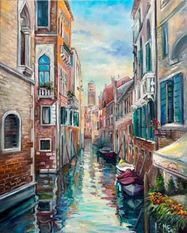 Malerei mit dem Titel "Venice 2023" von Elena Hontar, Original-Kunstwerk, Öl