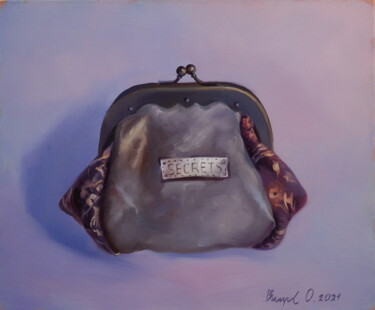 Pintura titulada ""Wallet"" por Elena I Gennady Vylusk (Goshiki), Obra de arte original, Oleo Montado en Bastidor de camilla…