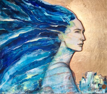 Картина под названием "ENERGY FLOWS" - Elena Ilina, Подлинное произведение искусства, Акрил