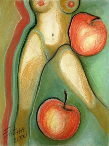 Peinture intitulée "APPLE - portrait oi…" par Elena Ilina, Œuvre d'art originale, Pastel
