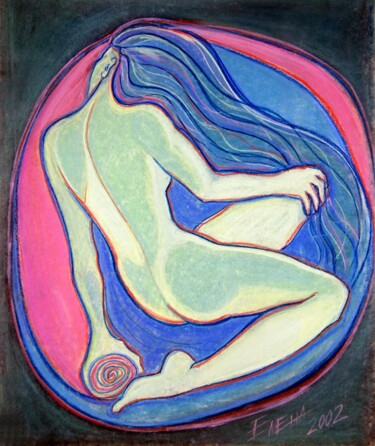 Pittura intitolato "In the shell" da Elena Ilina, Opera d'arte originale, Pastello