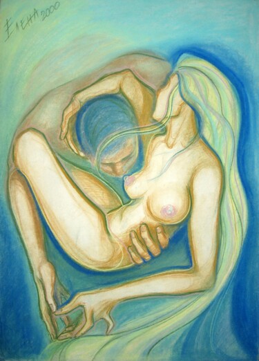 Картина под названием "Spring for two" - Elena Ilina, Подлинное произведение искусства, Пастель