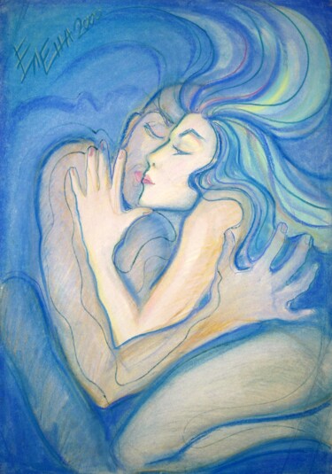 Peinture intitulée "Unification" par Elena Ilina, Œuvre d'art originale, Pastel