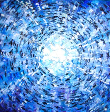 Картина под названием "Underwater world Se…" - Elena Ivanova, Подлинное произведение искусства, Масло Установлен на Деревянн…