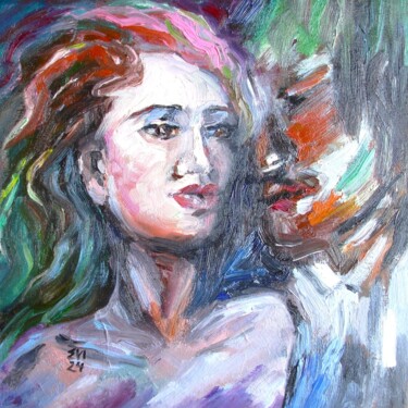 Pintura titulada "Beloved Abstract Or…" por Elena Ivanova, Obra de arte original, Oleo Montado en Bastidor de camilla de mad…