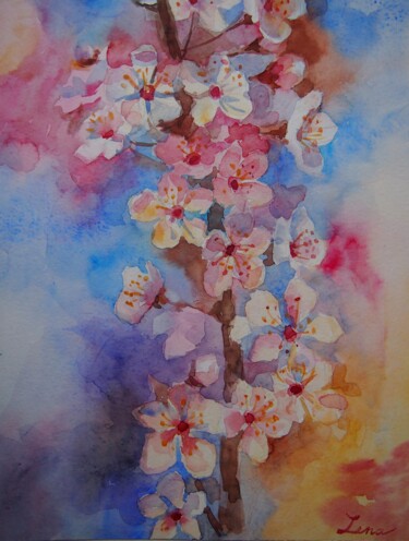 Peinture intitulée "Spring blossom" par Elena Kondrateva, Œuvre d'art originale, Aquarelle