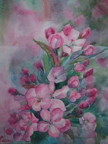 Schilderij getiteld "Floral Painting" door Elena Kondrateva, Origineel Kunstwerk, Aquarel