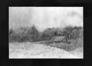 Drawing titled "Woods 1" by Elena Kononova, Original Artwork, Pencil