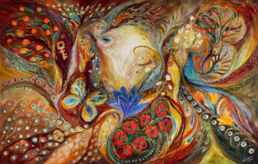 Картина под названием "The Shining of Love" - Elena Kotliarker, Подлинное произведение искусства, Акрил