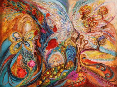 Malerei mit dem Titel "The Angel Wings #14…" von Elena Kotliarker, Original-Kunstwerk, Acryl