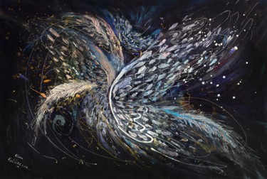 Peinture intitulée "The Angel Wings #15…" par Elena Kotliarker, Œuvre d'art originale, Acrylique