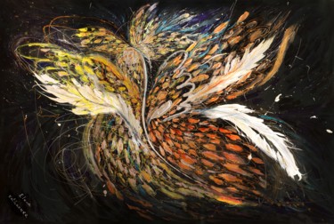 Schilderij getiteld "The Angel Wings #16…" door Elena Kotliarker, Origineel Kunstwerk, Acryl