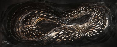 Pittura intitolato "The Angel Wings #19…" da Elena Kotliarker, Opera d'arte originale, Acrilico