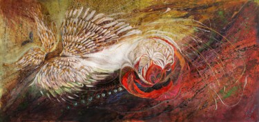 Pintura titulada "Angel wings #21. Th…" por Elena Kotliarker, Obra de arte original, Oleo