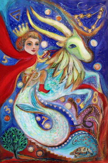 Картина под названием "The Princes of Zodi…" - Elena Kotliarker, Подлинное произведение искусства, Акрил