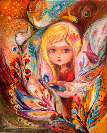 Painting titled "My little fairy Dap…" by Elena Kotliarker, Original Artwork, Acrylic