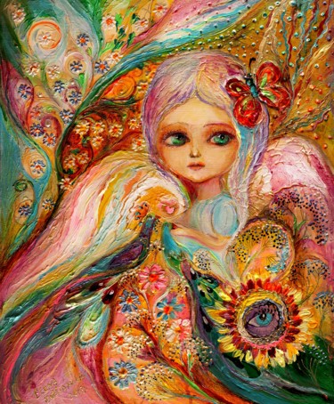 Картина под названием "My little fairy Est…" - Elena Kotliarker, Подлинное произведение искусства, Акрил