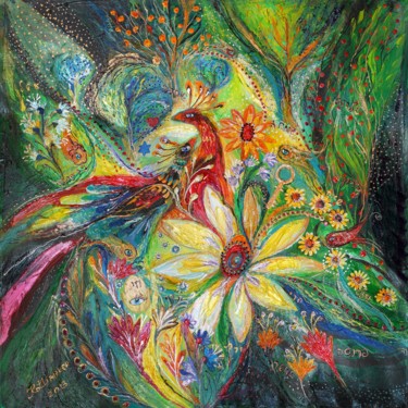 Pintura titulada "Ode to my flowers" por Elena Kotliarker, Obra de arte original, Acrílico